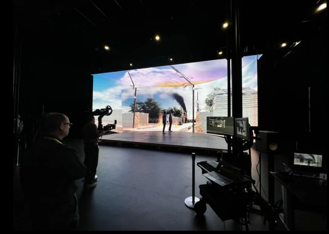 Camera test on a virtual production stage